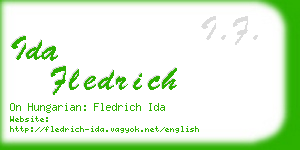 ida fledrich business card